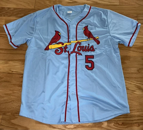 BRAND NEW St. Louis Cardinals SGA Victory Blue Albert Pujols Jersey Adult XL! Cover