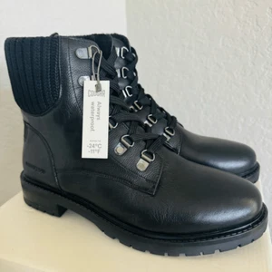 Cougar Kudos wasserdichte isolierte Lederstiefel, schwarz, Größe 10, neu mit Etikett - Bild 1 von 17