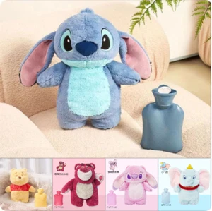 Stitch Plush Hot Water Bottle Women's Winter Hand Warmer Holiday Gift - Picture 1 of 11