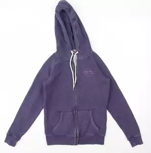 Jack Wills Womens Purple Collared Cotton Blend Full Jumper Size 6 - Picture 1 of 12