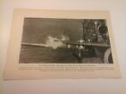 Vtg 1920 PRINT of WWI Events & People A DEADLY TORPEDO LEAVING THE TUBE OF AN AM