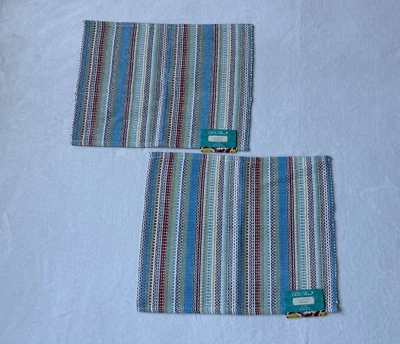 Set of 2 Pioneer Woman Multicolor Classic Chunky Striped Placemat 14" W x 19" L - Image 1 of 4