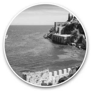 2 x Vinyl Stickers 20cm (bw) - Alanya Turkey Turkish Beach #42463 - Afbeelding 1 van 8