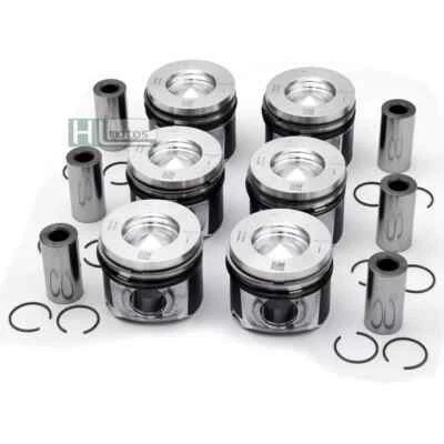 6x Conjunto de Pistão e Anel Superdimensionado +0,5mm Para BMW 330d 535d X3 X5 3.0 Diesel N57D30 - Imagem 1 de 4