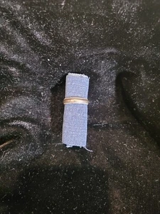 Men's 14K white gold wedding band with beaded edge. - Picture 1 of 9