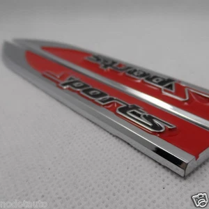 Pegatina insignia lateral maletero motocicleta metal rojo S emblema coche deportivo 2 un. - Imagen 1 de 5