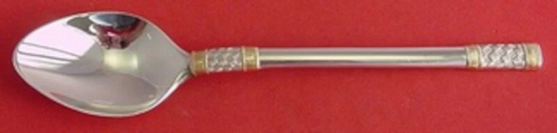Aegean Weave Gold by Wallace Sterling Silver Place Soup Spoon 7 1/4" - Image 1 of 2
