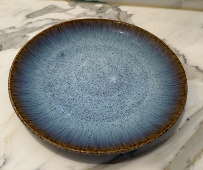 Excellent CRATE & BARREL Blue Brown Julo dinner plate Portugal Reactive Glaze - Image 1 of 3