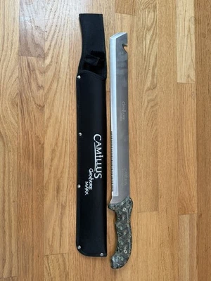 Cuchillo Machete Camillus Carnivore X 18.5" con Funda Titanio Hoja Unida Bin28 Foto 1 de 4