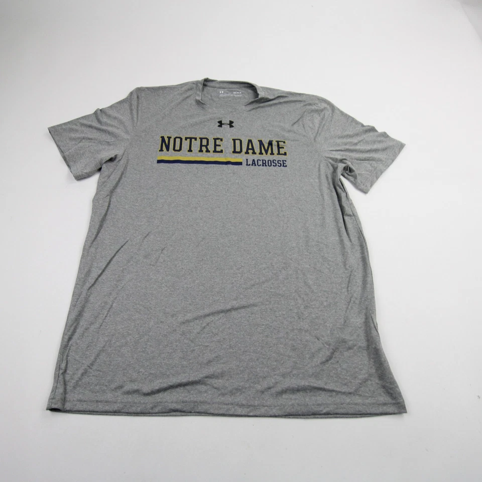 Рубашка мужская Notre Dame Fighting Irish Under Armour HeatGear короткий рукав новая - Изображение 1 из 1