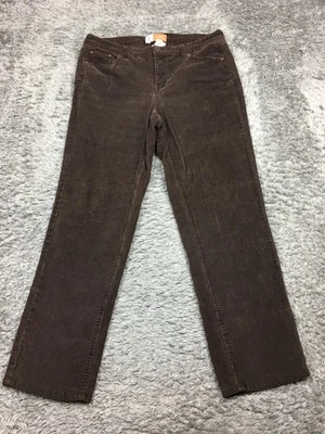 JMS Just My Size Classic Corduroy Pants Woman Size 16W Brown Straight Leg Cotton - Image 1 of 4
