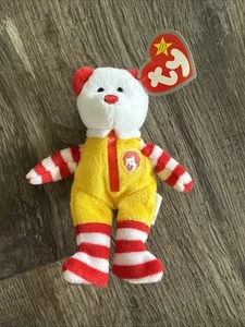 Ty Teenie Beanie Babys Happy Meal Ronald McDonald The Bear 2004 25 Years Of Hap - Bild 1 von 8