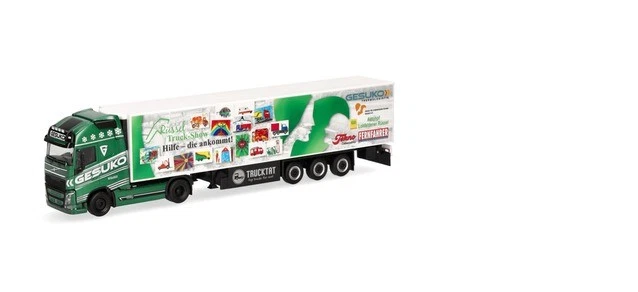 Herpa 911221 - 1/87 Volvo FH GL XL Rimorchio Refrigerato "Gesuko" - Immagine 1 di 1