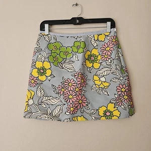 Tory Burch minigonna fiori floreali taglia foderata con zip donna taglia 4 - Foto 1 di 6