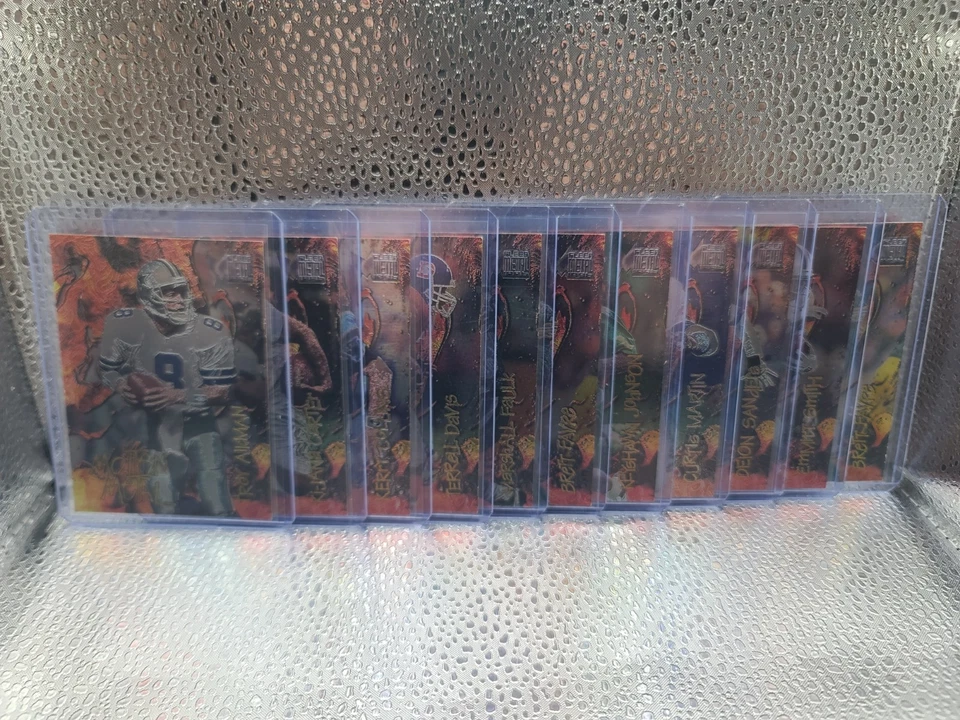 1996 Fleer Molten Metal Football Complete Insert Set + Brett Favre S2 Sample HOF - Image 1 of 4