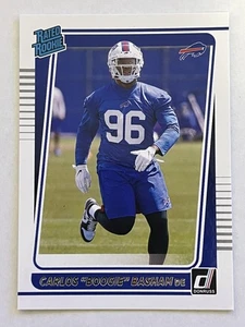 2021 Donruss #306 Carlos "Boogie" Basham Rated Rookie Buffalo Bills - Picture 1 of 2