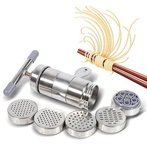 Pasta Maker Manuale Manovella Estrusore per Spaghetti Acciaio Inox Macchina per Pasta Ma... - Foto 1 di 9