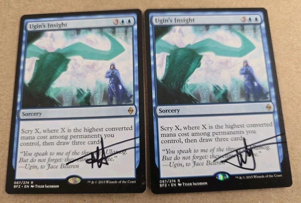 Ugin's Insight  X1  Signed By Tyler Jacobson  Magic the Gathering - Image 1 of 1