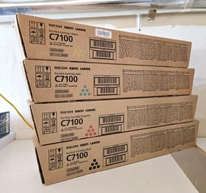 Ricoh Pro C7100 New Toner  Black 828384 Cyan 828387 Magenta 828386 Yellow 828385 - Picture 1 of 2