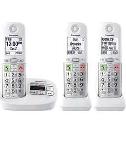Panasonic Cordless Phone KX-TGU433W, Easy to Use w Large Display White - Picture 1 of 1