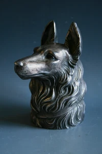 VINTAGE ART DECO RUITONY GERMAN SHEPPARD AUTO MASKOTTCHEN / HOOD ORNAMENT - Bild 1 von 6