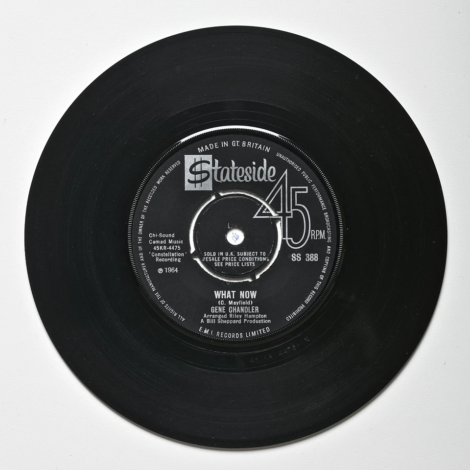 Gene Chandler -  What Now.  Stateside SS388.  EX Condition - Image 1 of 3
