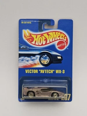 Tarjeta azul Hot Wheels VECTOR AVTECH WX-3 #207 - púrpura, 1994 #207 UltraHot Wheels Foto 1 de 4