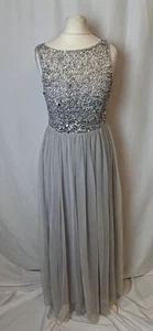 Dorothy Perkins Silver Sequin Occasion Dress Party Wedding UK Size 4 FS E3459 - Picture 1 of 8