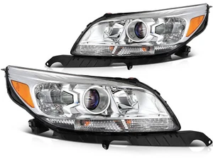 For Chevy Malibu 2013-2015 Headlights Assembly Chrome Housing Headlamps - Picture 1 of 10