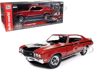 1972 BUICK GSX FIRE RED "MCACN" 1/18 DIECAST MODEL CAR BY AUTO WORLD AMM1301 - Picture 1 of 8