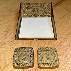 DE COLECCIÓN INDIA CARBON, Corporation Bronce NOTA SOPORTE DE PAPEL / 2 - PESOS DE PAPEL - Imagen 1 de 10