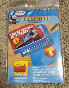 Thomas & Friends Birthday Party Invitations 8 Ct - Picture 1 of 3