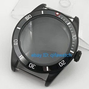 39mm black Watch Case Dome Sapphire Fit NH34 NH35 NH36 ETA 2824 PT5000 Movement - Picture 1 of 39