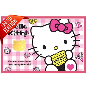 Hello Kitty Biscuit Limited Goldbarren 1 Gramm 999,9 24K Kostenloser Versand - Bild 1 von 7