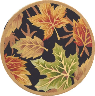 Safavieh Chelsea BLACK 3' X 3' Round Area Rug - HK218B-3R - Image 1 of 3