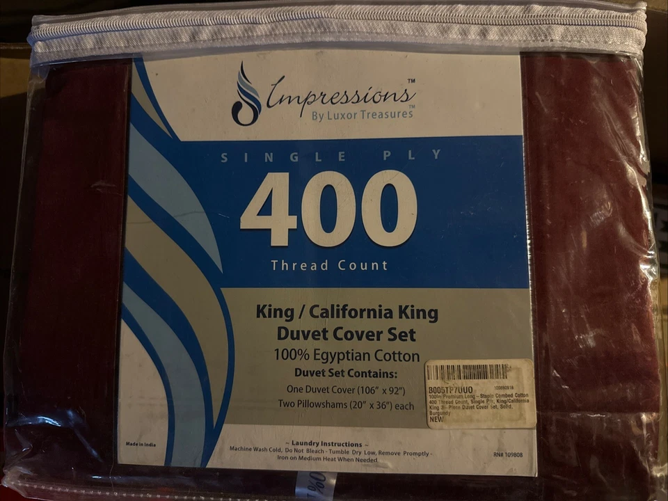 Juego de funda nórdica Impressions 400 hilos Cal King/King 100 % algodón egipcio Foto 1 de 1