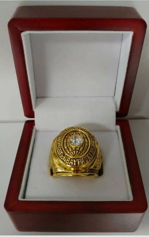 Ray Nitschke - 1966 Green Bay Packers Super Bowl Ring With Wooden Display Box Cover