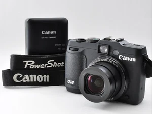 Canon PowerShot G16 12.1MP Compact Digital Camera Black MINT w/Strap Japan 0158 - Picture 1 of 17