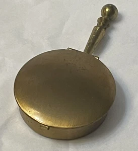 Vintage Ernest Steiner Brass Silent Butler Pocket Ashtray With Handle And Lid - Picture 1 of 9