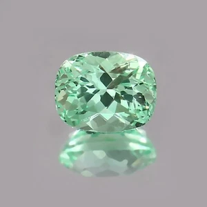 9x7 MM - AAA Quality Natural Ceylon Green Sapphire Loose Cushion Gemstone Cut - Picture 1 of 4