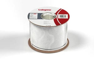Coax Cable 100m Labgear RG6 White Reel Satellite Freesat Digital TV Aerial Cable - Picture 1 of 3