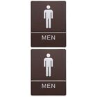 2 Pieces Bathroom Signs for Door Men and Women Toilet Plate Household