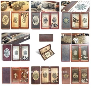 Neu REISE BACKGAMMON tragbares Holz Brettspiel kleines leicht kompaktes Dame Spielzeug - Bild 1 von 11