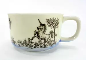 Unicorn Ceramic Soup Bowl with Handle Wrap Around Print - Picture 1 of 9