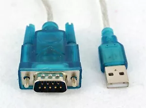 2 Pack USB 2.0 to RS232 Serial 9 Pin 9P DB9 Adapter Converter Cable Cord New - Picture 1 of 2