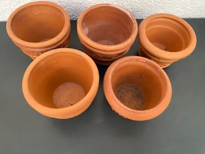 Blumentopf 5 er Set Terracotta Landhausstil Tontopf Pflanztopf - Bild 1 von 2