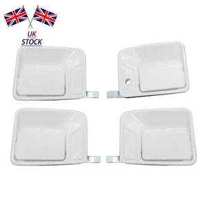 4x For 1999-2016 FORD SUPER DUTY F250 F350 Front&Rear Door Handle Olympic White - Picture 1 of 11