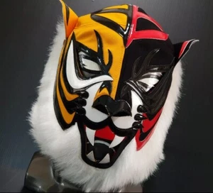 TIGER MASK PRO WRESTLING MASK LUCHADOR COSTUME WRESTLER LUCHA LIBRE MEXICANA - Picture 1 of 4