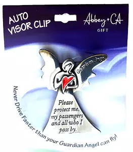 GUARDIAN ANGEL Please protect me, my passengers & passers-by CAR VISOR CLIP - Picture 1 of 6