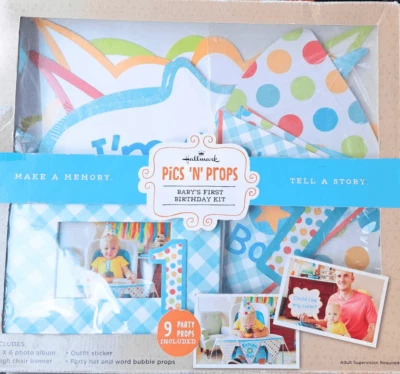 Kit de 1er Cumpleaños para Bebé Niño Decoraciones Accesorios Foto 1 de 4